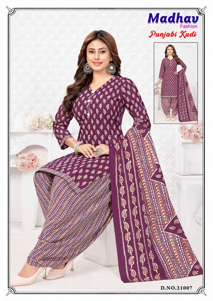 Punjabi Kudi Vol 21 Madhav Fashion Cotton Dress Material Manufacturer India