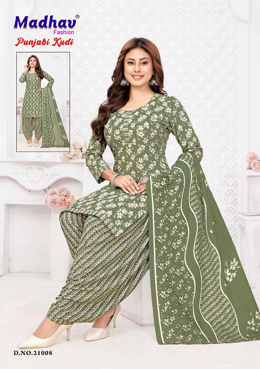 Punjabi Kudi Vol 21 Madhav Fashion Cotton Dress Material Manufacturer India