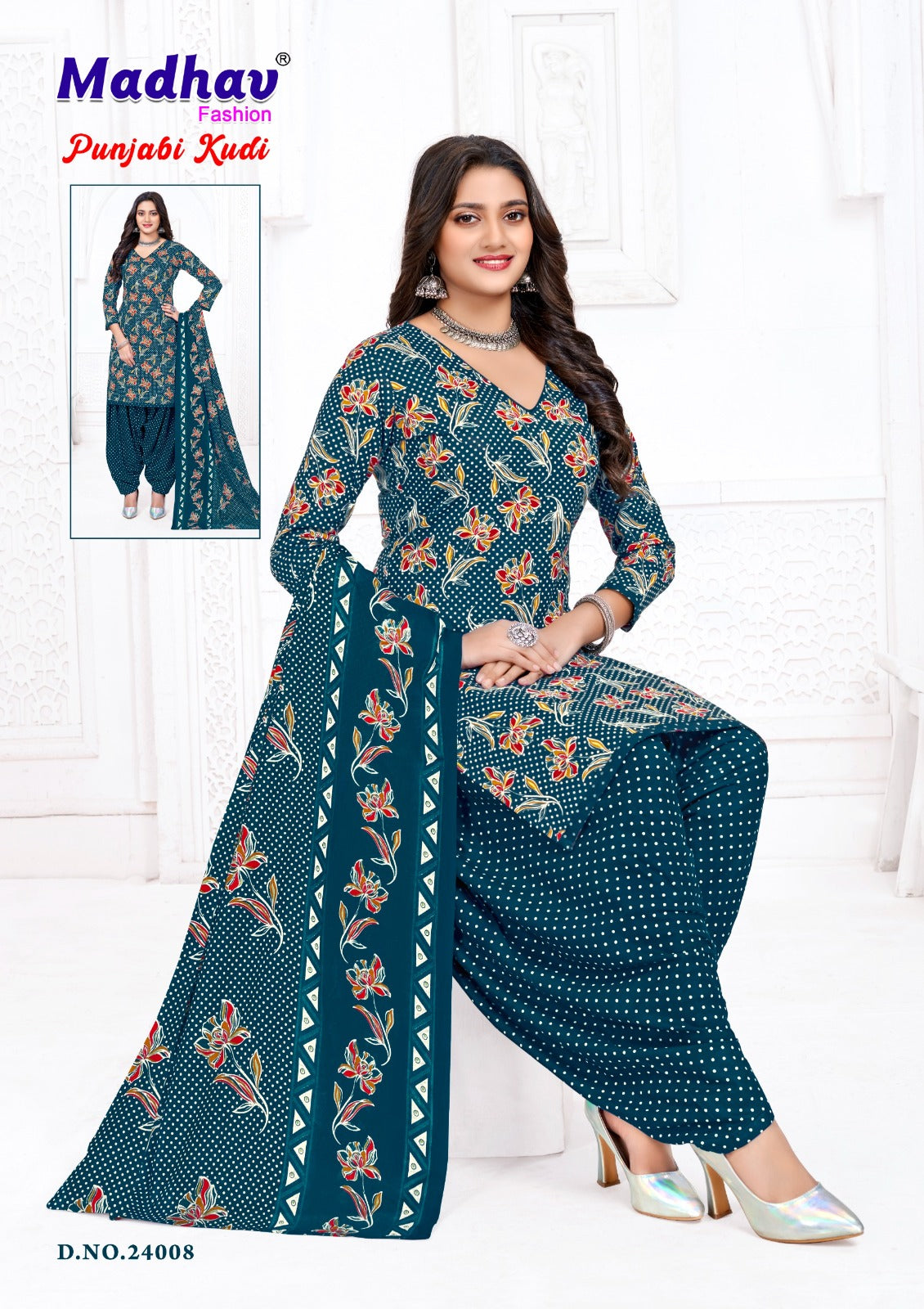 Punjabi Kudi Vol 24 Madhav Fashion Cotton Dress Material Manufacturer Gujarat