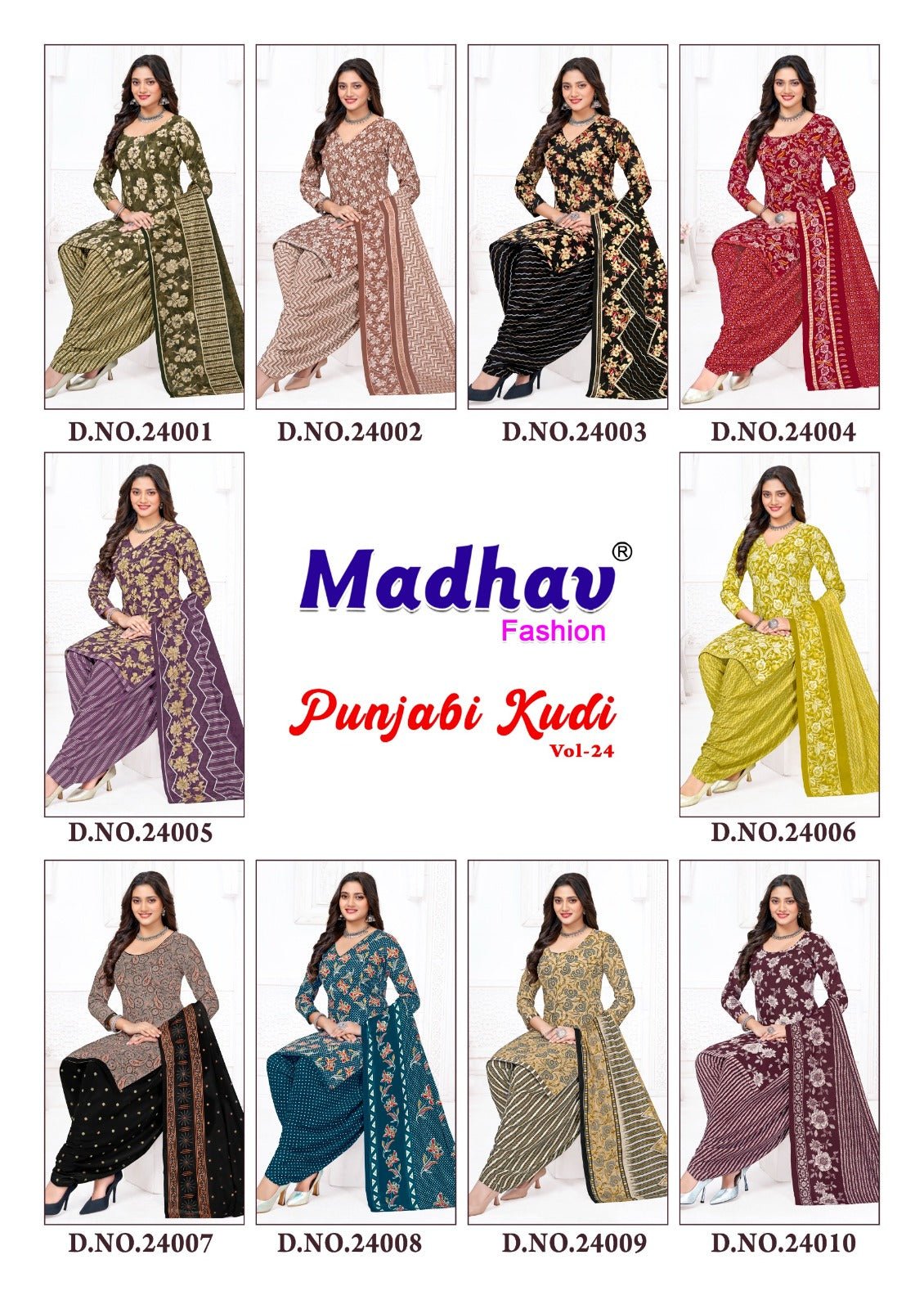 Punjabi Kudi Vol 24 Madhav Fashion Cotton Dress Material Manufacturer Gujarat
