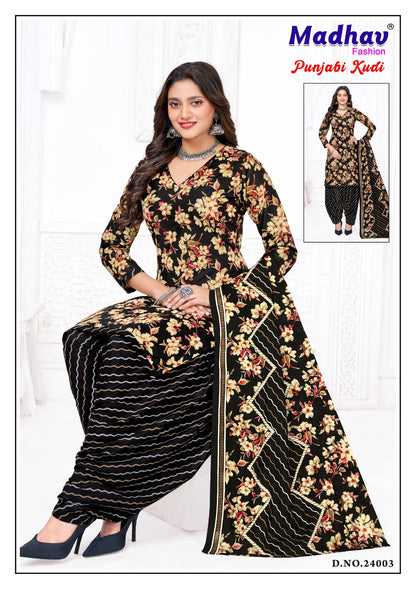 Punjabi Kudi Vol 24 Madhav Fashion Cotton Dress Material Manufacturer Gujarat