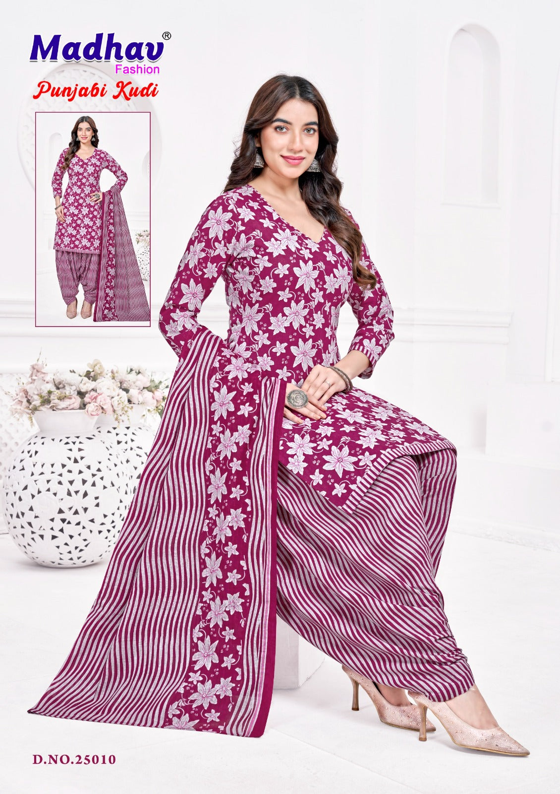 Punjabi Kudi Vol 25 Madhav Fashion Cotton Dress Material Exporter Gujarat