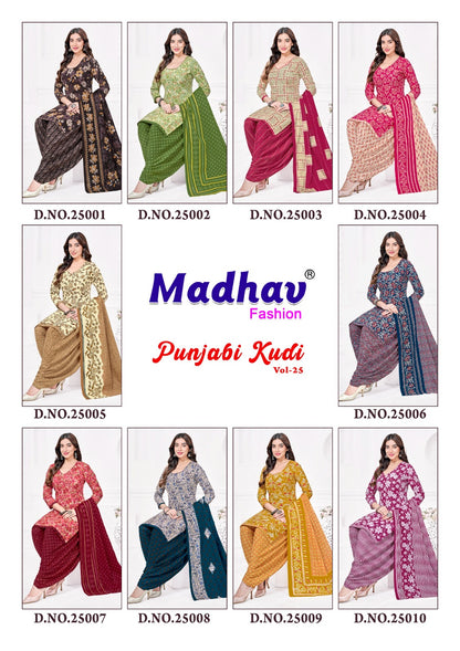 Punjabi Kudi Vol 25 Madhav Fashion Cotton Dress Material Exporter Gujarat