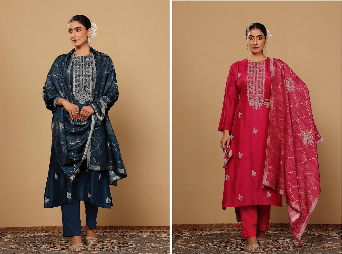 Punya Naariti Silk Designer Salwar Suits Supplier