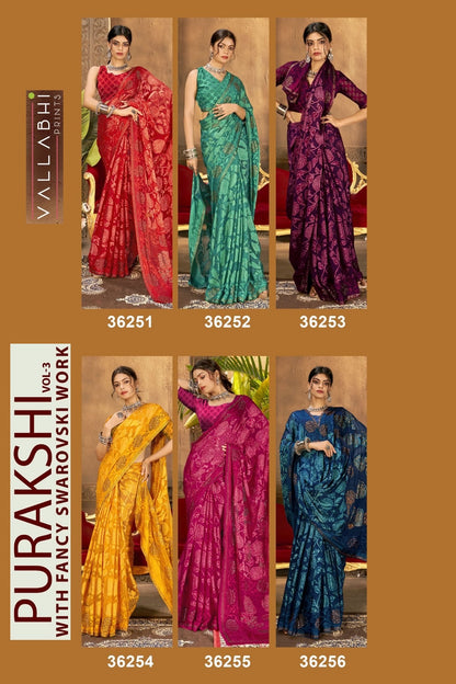 Purakshi Vol 3 Vallabhi Prints Brasso Sarees Manufacturer India