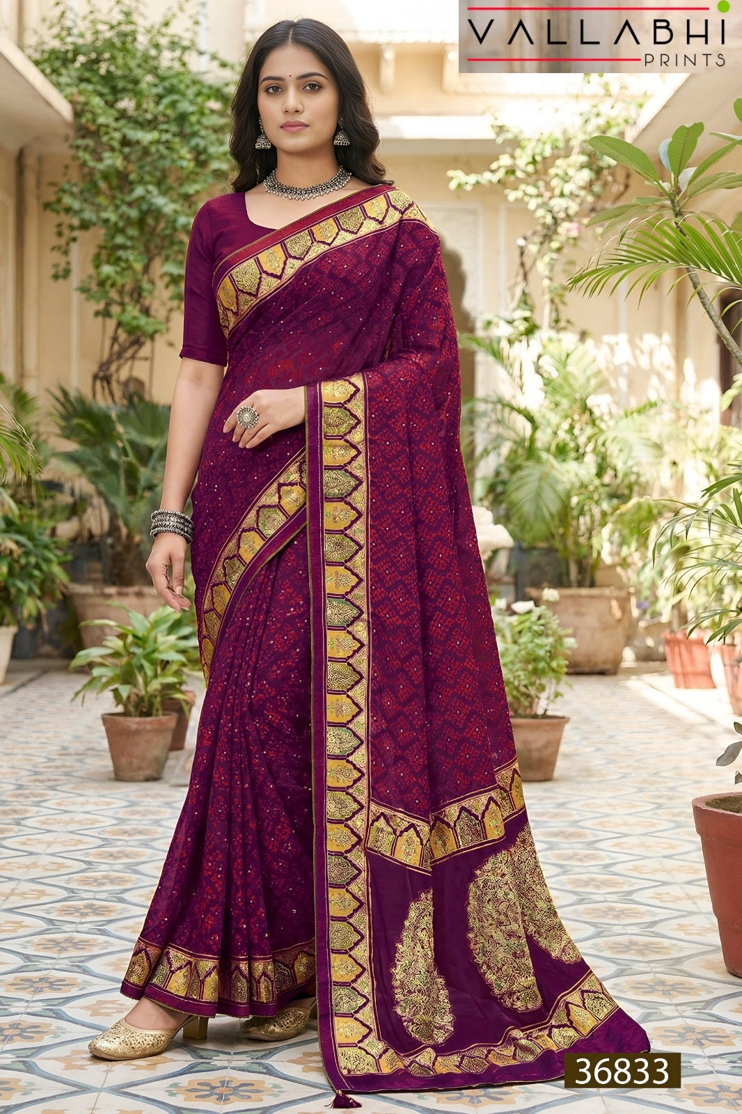 Purakshi Vol 4 Vallabhi Prints Brasso Sarees Supplier Gujarat