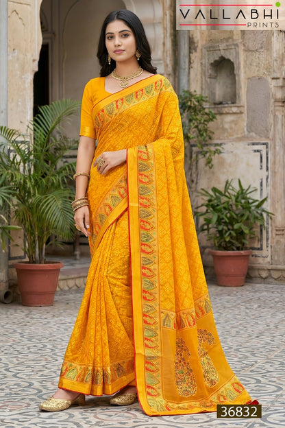 Purakshi Vol 4 Vallabhi Prints Brasso Sarees Supplier Gujarat