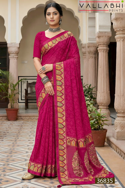 Purakshi Vol 4 Vallabhi Prints Brasso Sarees Supplier Gujarat