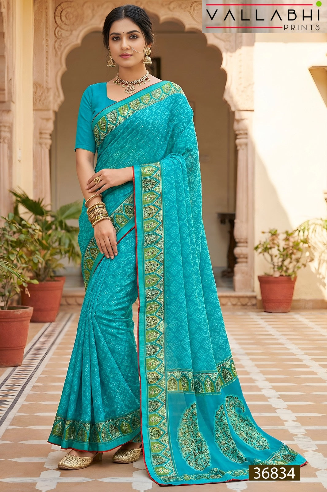 Purakshi Vol 4 Vallabhi Prints Brasso Sarees Supplier Gujarat