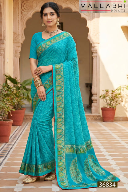 Purakshi Vol 4 Vallabhi Prints Brasso Sarees Supplier Gujarat