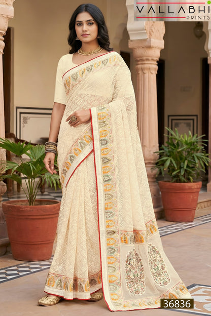 Purakshi Vol 4 Vallabhi Prints Brasso Sarees Supplier Gujarat