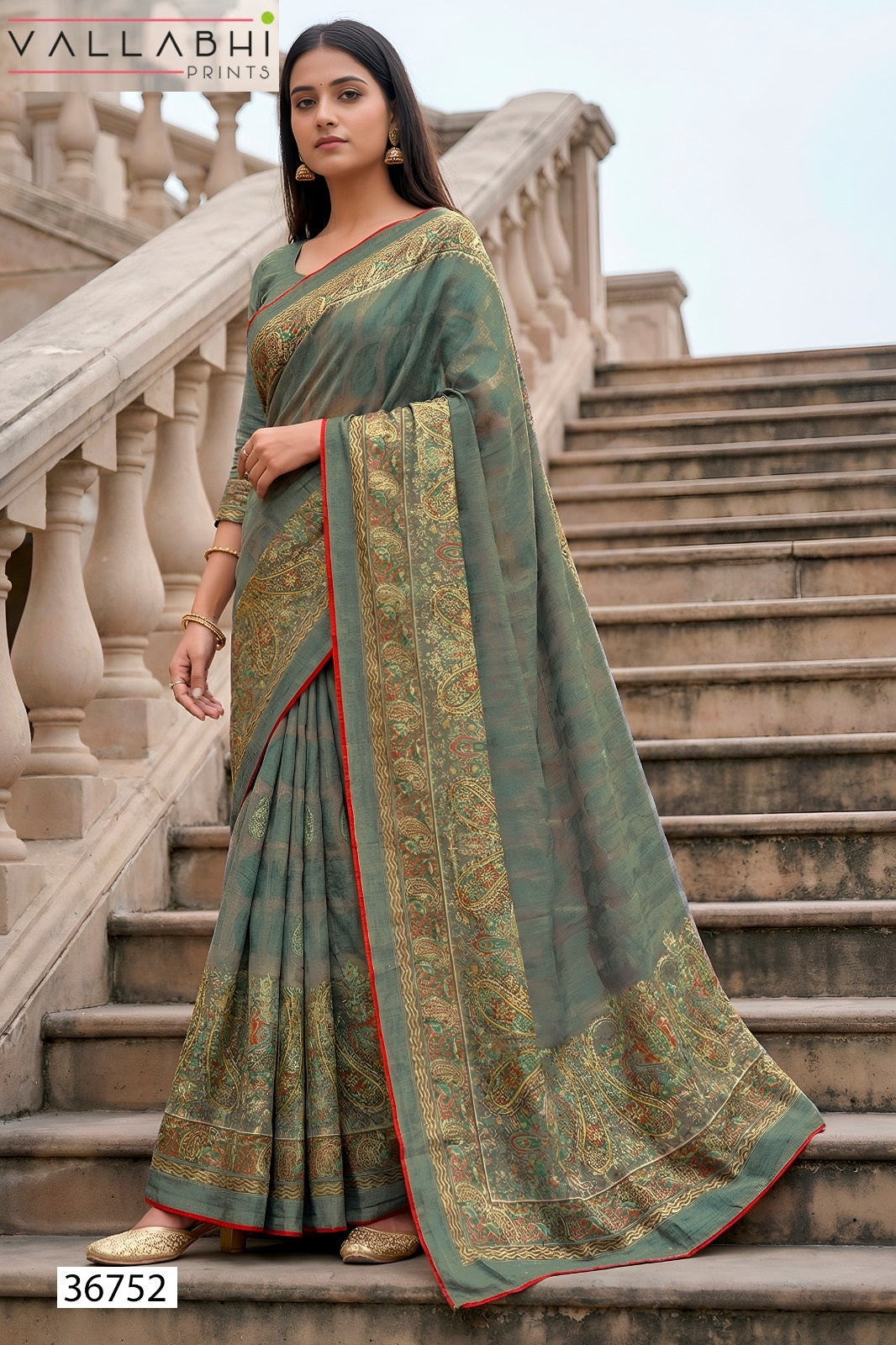 Purakshi Vol 5 Vallabhi Prints Brasso Sarees Exporter Gujarat