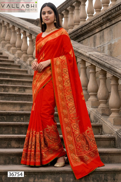 Purakshi Vol 5 Vallabhi Prints Brasso Sarees Exporter Gujarat