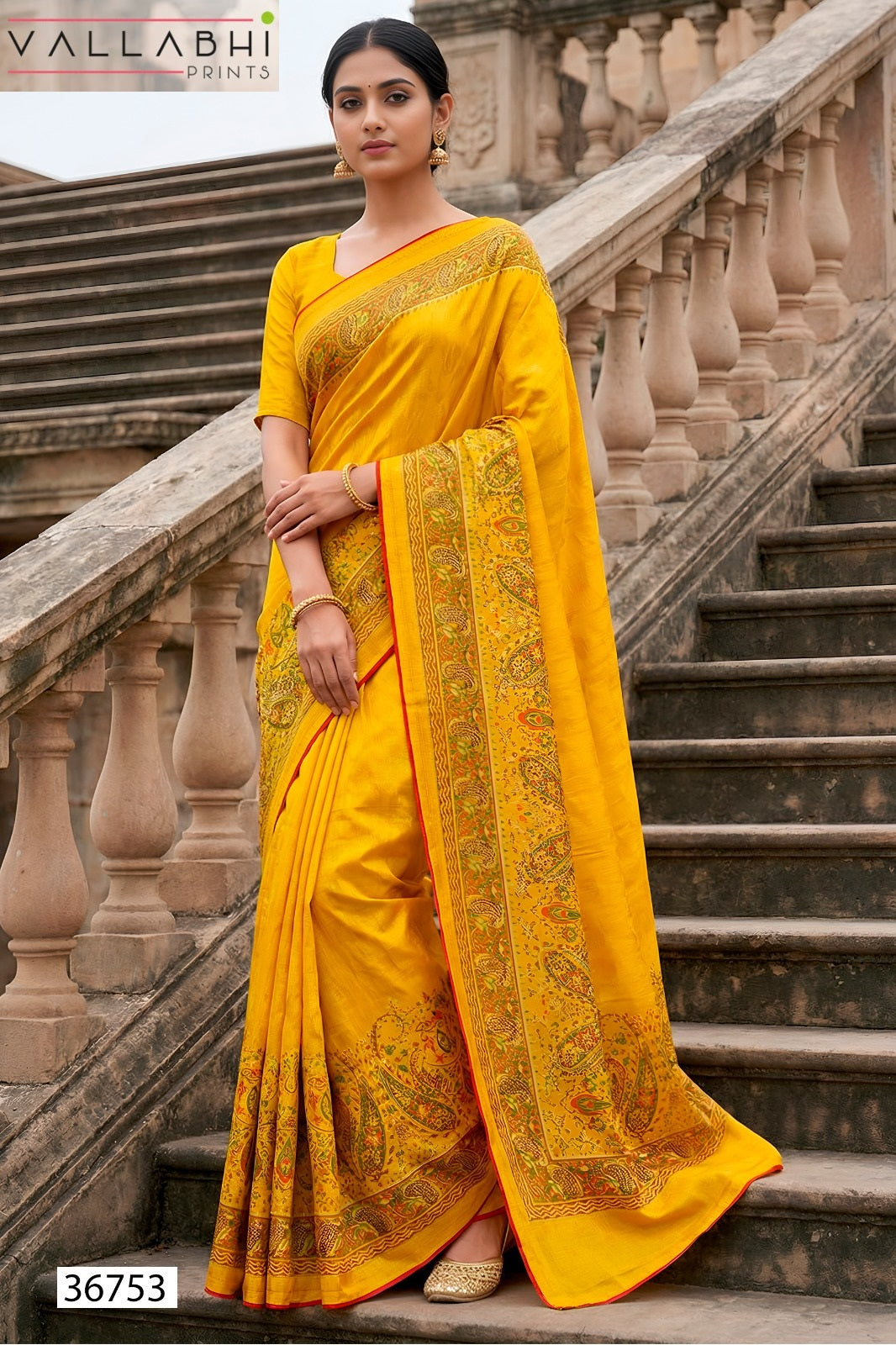 Purakshi Vol 5 Vallabhi Prints Brasso Sarees Exporter Gujarat