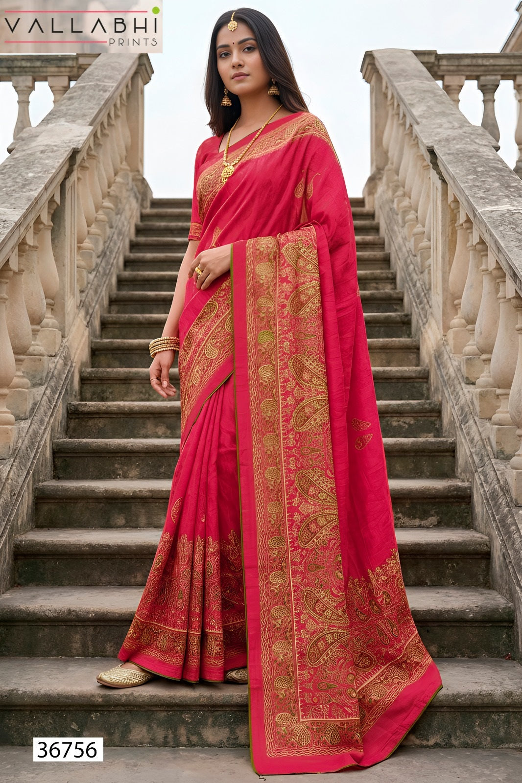 Purakshi Vol 5 Vallabhi Prints Brasso Sarees Exporter Gujarat