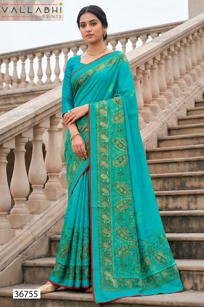 Purakshi Vol 5 Vallabhi Prints Brasso Sarees Exporter Gujarat