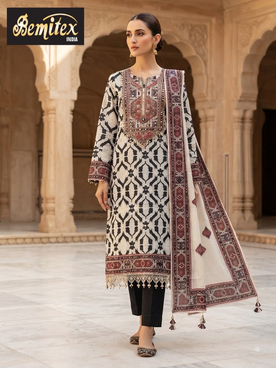 Pure Chinon 2408 Bemitex Pakistani Readymade Suits Wholesaler Ahmedabad
