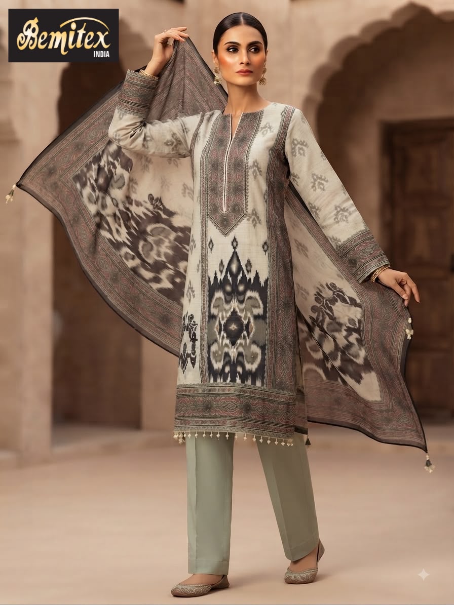 Pure Chinon 2408 Bemitex Pakistani Readymade Suits Wholesaler Ahmedabad