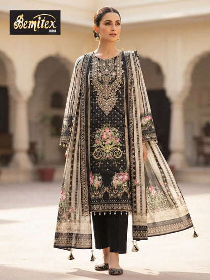 Pure Chinon 2408 Bemitex Pakistani Readymade Suits Wholesaler Ahmedabad