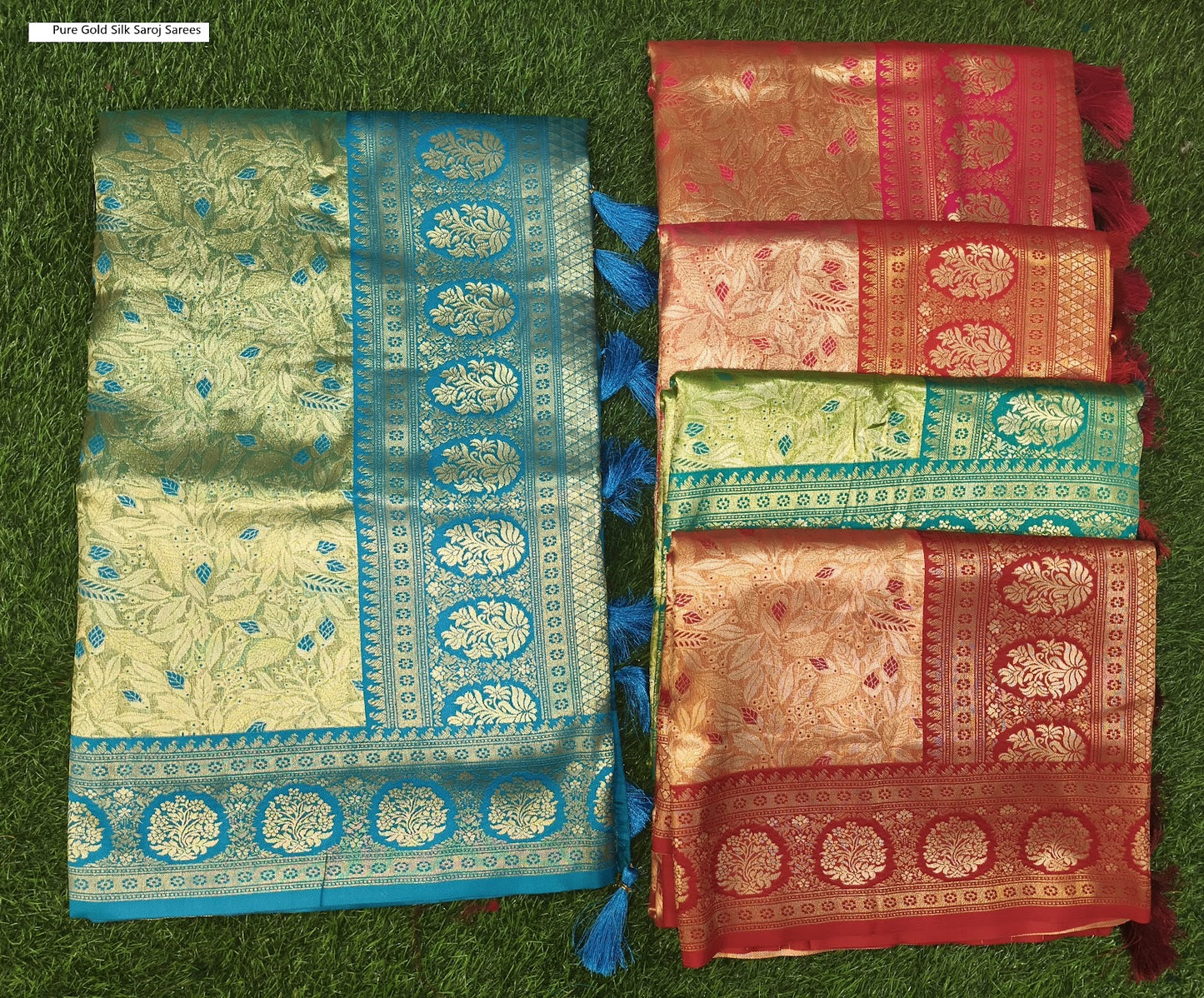 Pure Gold Silk Saroj Sarees Exporter Gujarat