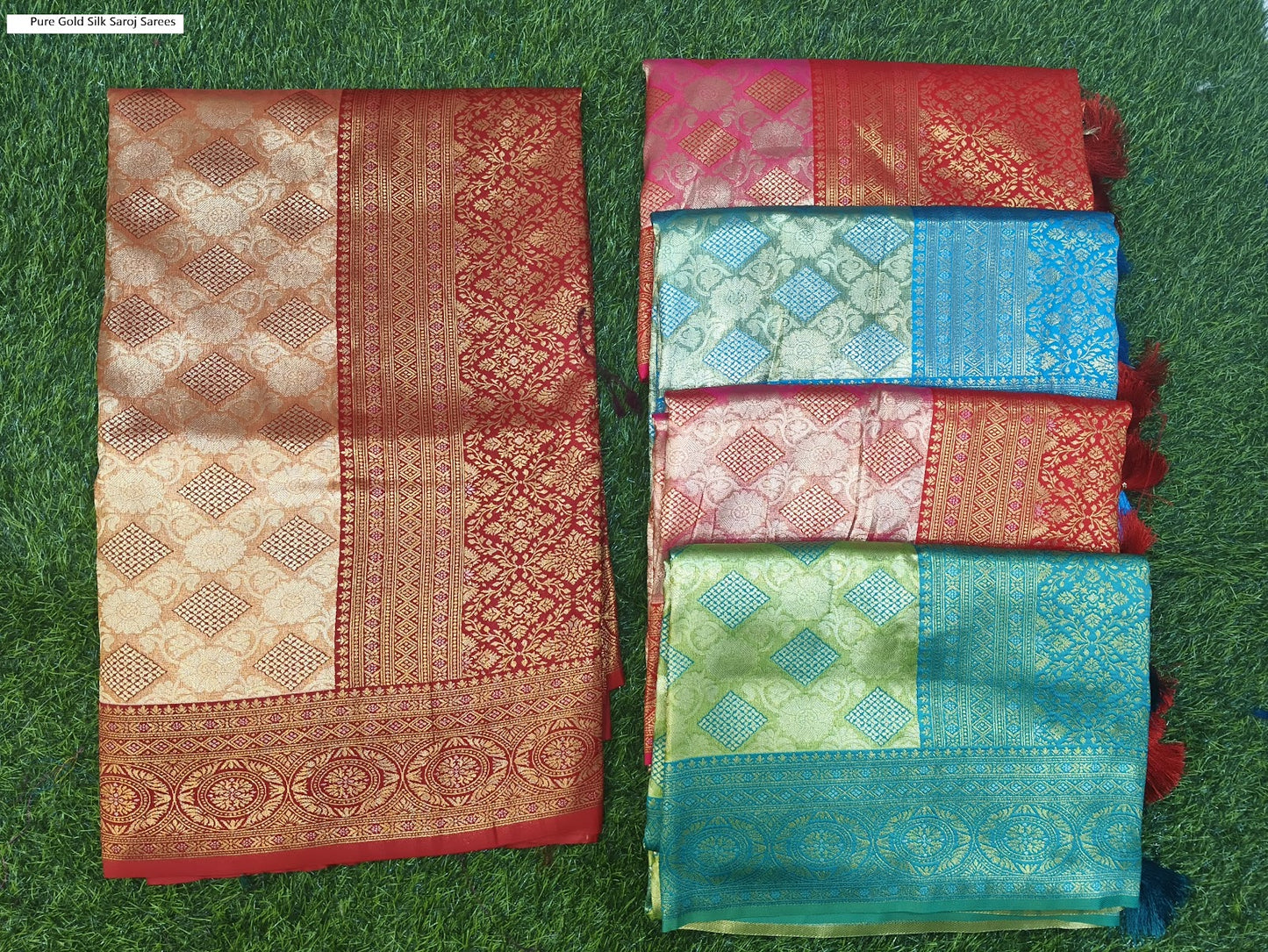 Pure Gold Silk Saroj Sarees Exporter Gujarat