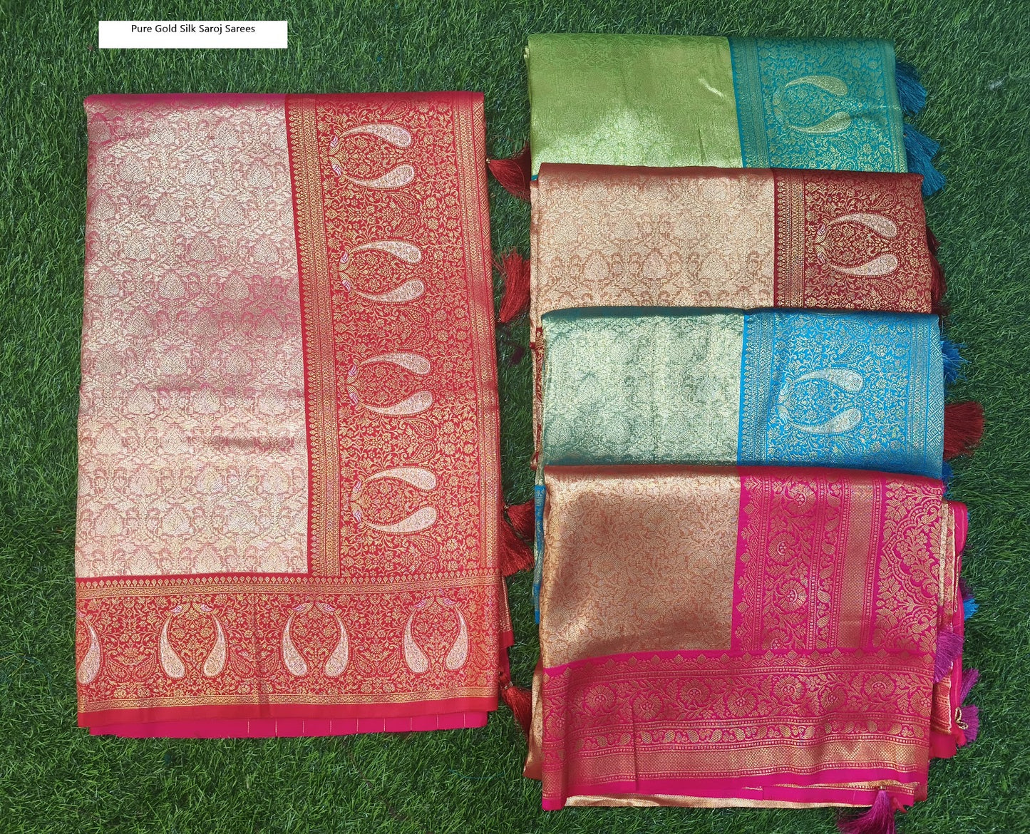 Pure Gold Silk Saroj Sarees Exporter Gujarat