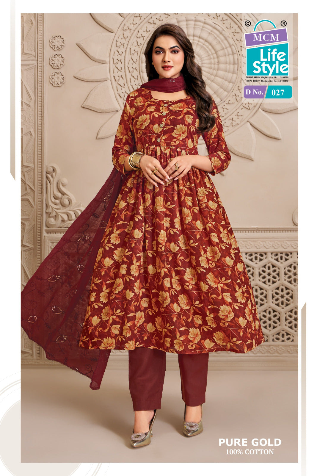 Pure Gold Vol 2 Mcm Lifestyle Cotton Readymade Anarkali Suits Wholesaler India