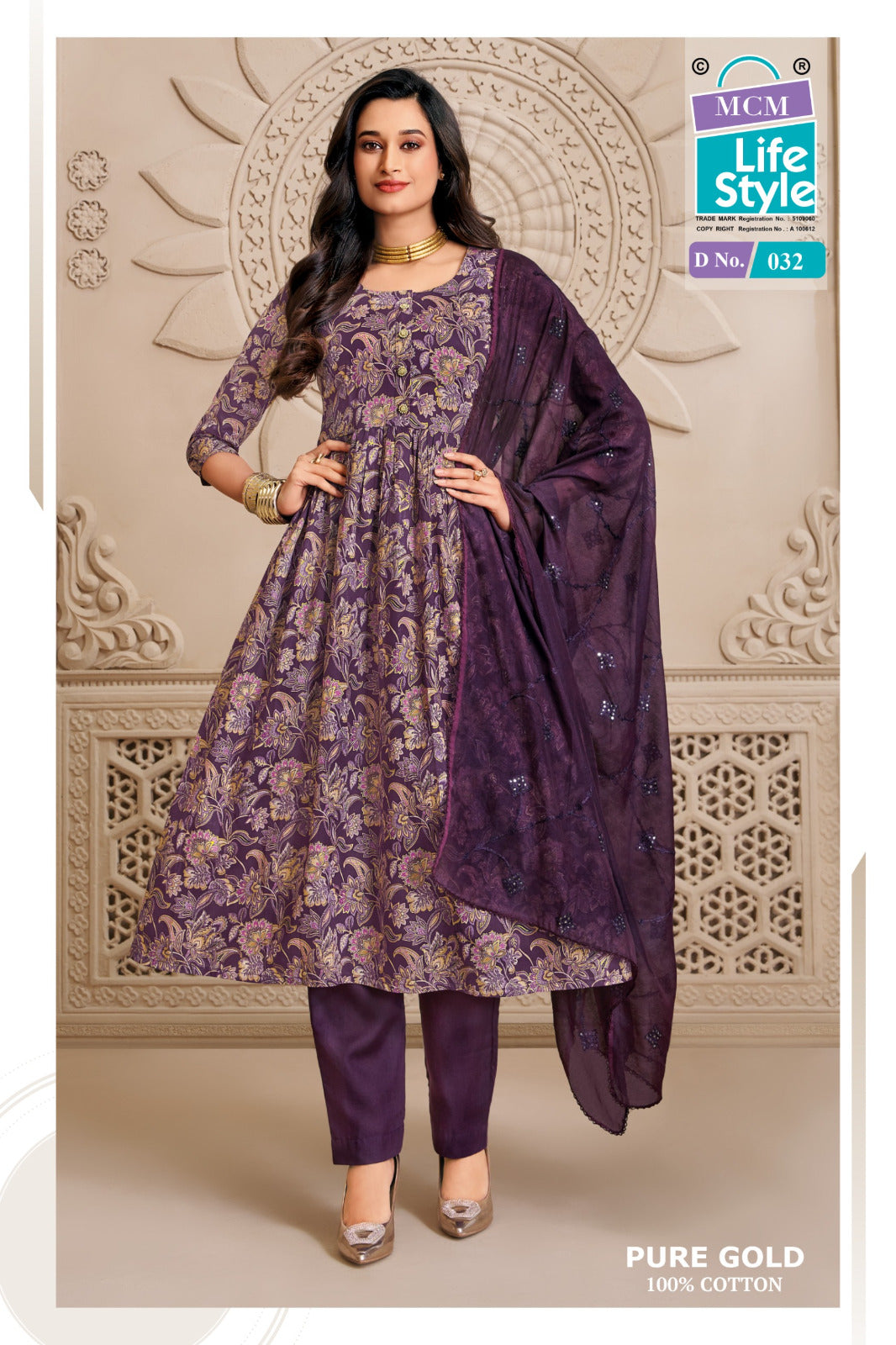 Pure Gold Vol 2 Mcm Lifestyle Cotton Readymade Anarkali Suits Wholesaler India