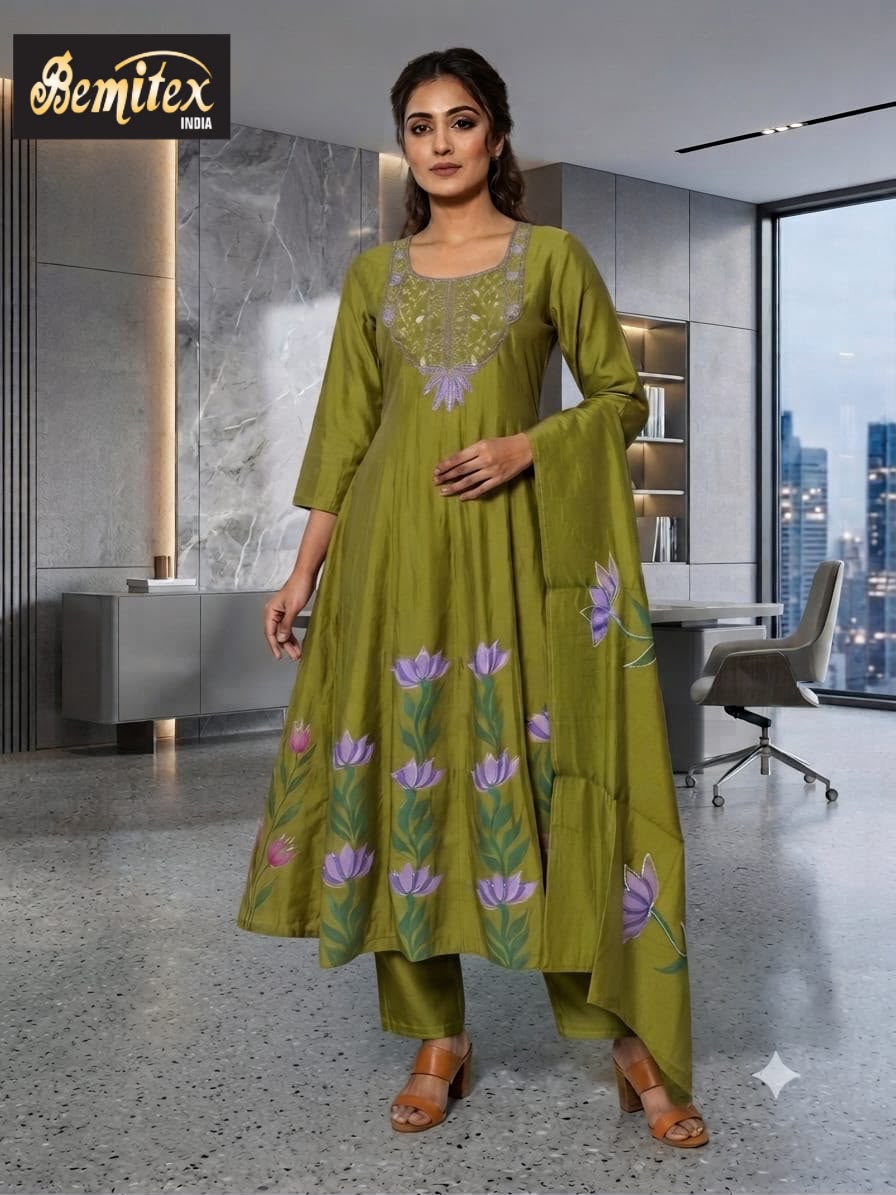 Pure Roman 1508 Bemitex Readymade Anarkali Suits Exporter Ahmedabad