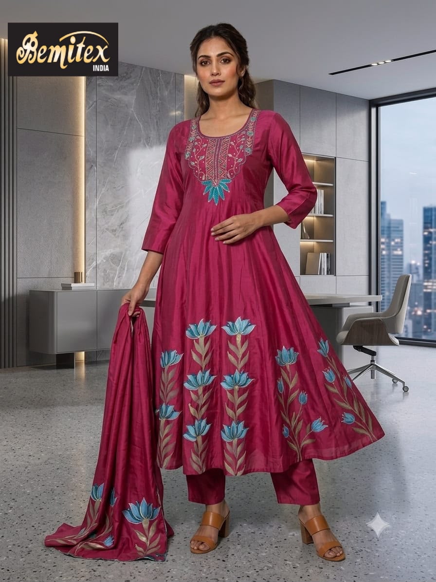 Pure Roman 1508 Bemitex Readymade Anarkali Suits Exporter Ahmedabad