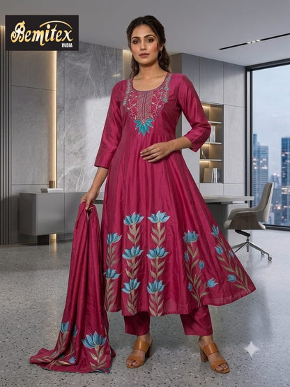 Pure Roman 1508 Bemitex Readymade Anarkali Suits Exporter Ahmedabad