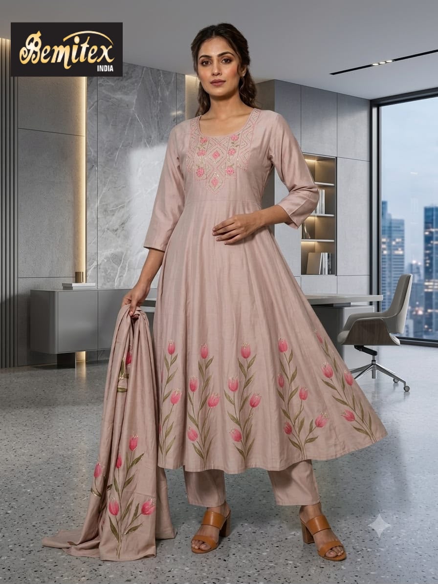Pure Roman 1508 Bemitex Readymade Anarkali Suits Exporter Ahmedabad
