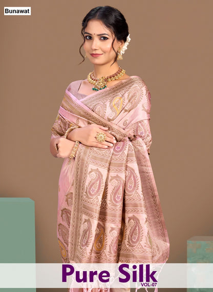 Pure Silk Vol 7 Bunawat Sarees Wholesale Price