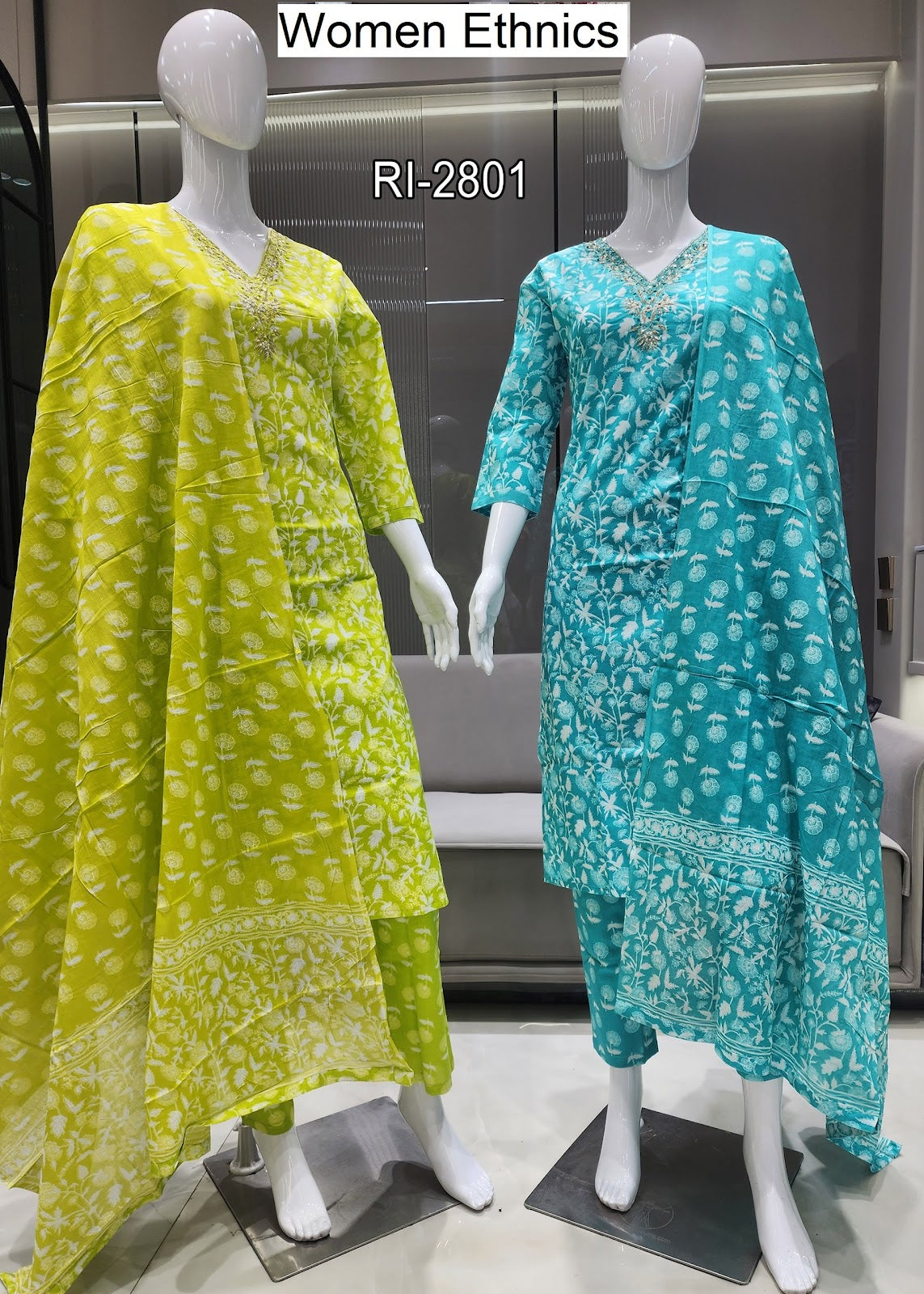 Pure Soft Cotton  2205 Women Ethnics Readymade Pant Style Suits Wholesale Rate