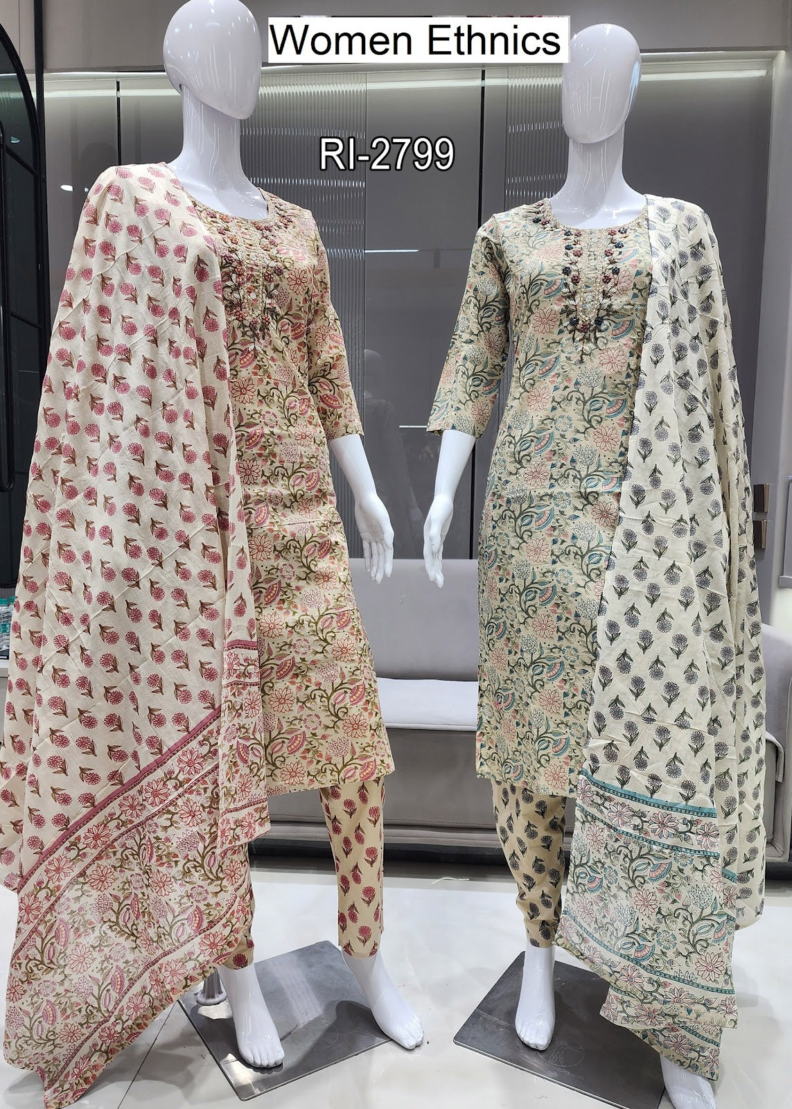 Pure Soft Cotton  2205 Women Ethnics Readymade Pant Style Suits Wholesale Rate