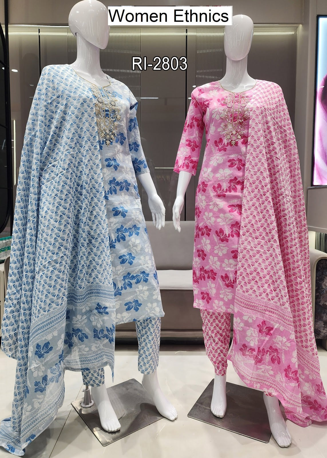 Pure Soft Cotton  2205 Women Ethnics Readymade Pant Style Suits Wholesale Rate