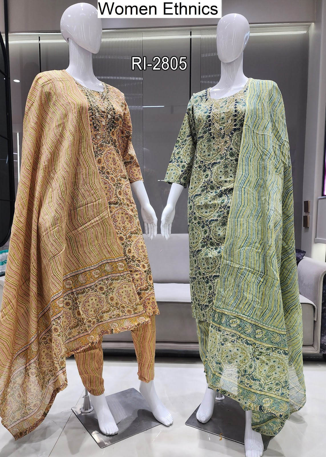Pure Soft Cotton  2205 Women Ethnics Readymade Pant Style Suits Wholesale Rate