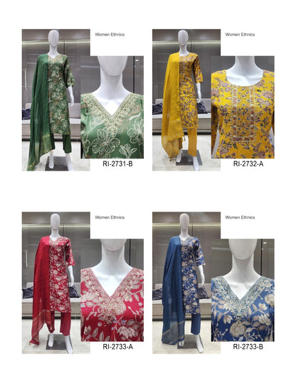 Pure Vertican 2205 Women Ethnics Readymade Pant Style Suits Wholesaler