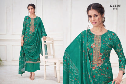 Purna 1049 K Cube Muslin Plazzo Style Suits Wholesaler Gujarat