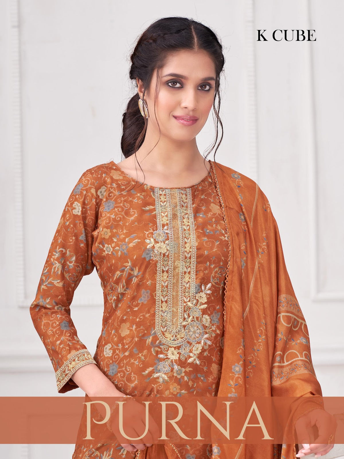 Purna 1049 K Cube Muslin Plazzo Style Suits Wholesaler Gujarat