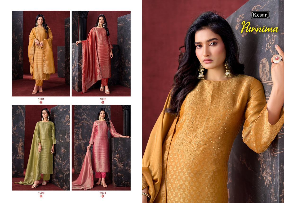 Purnima Kesar Viscose Karachi Salwar Suits Manufacturer Ahmedabad