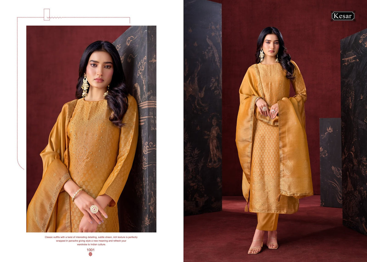 Purnima Kesar Viscose Karachi Salwar Suits Manufacturer Ahmedabad