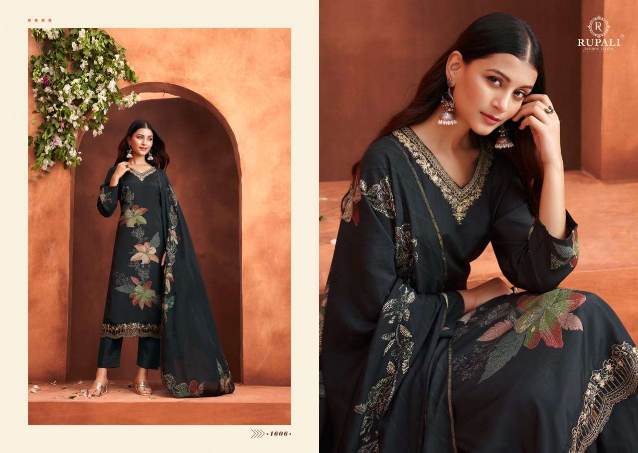 Purple Hazel Rupali Pure Muslin Pant Style Suits Wholesale Rate