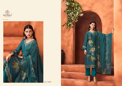 Purple Hazel Rupali Pure Muslin Pant Style Suits Wholesale Rate