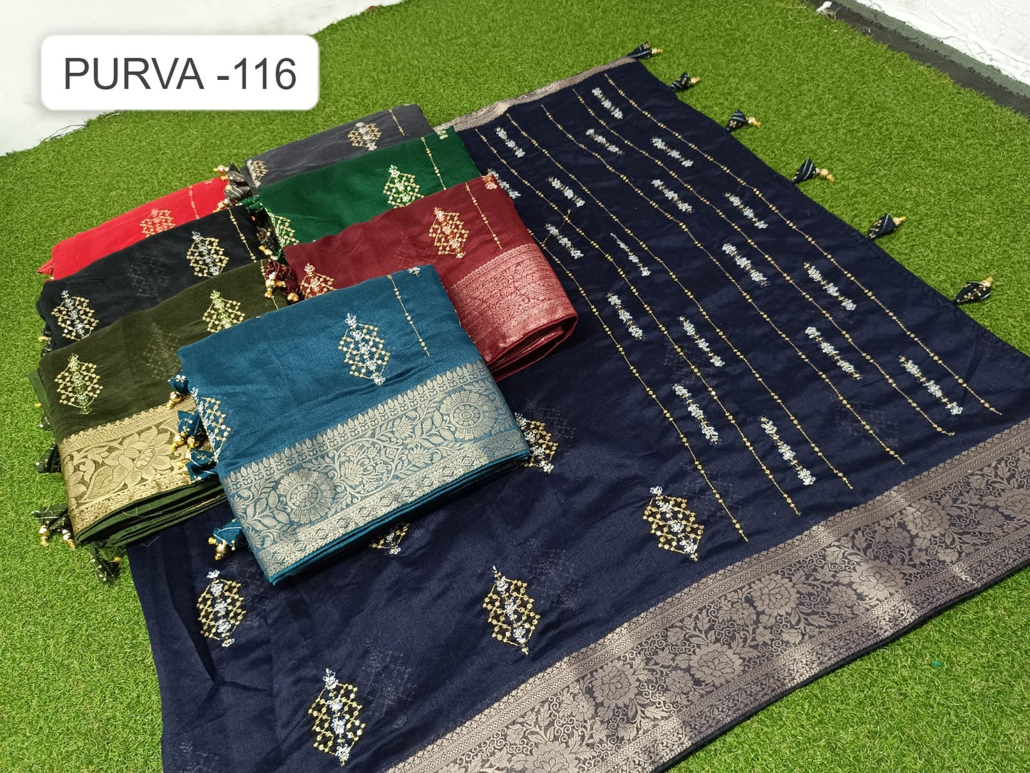 Purva 116 Kalpveli Spun Cotton Sarees