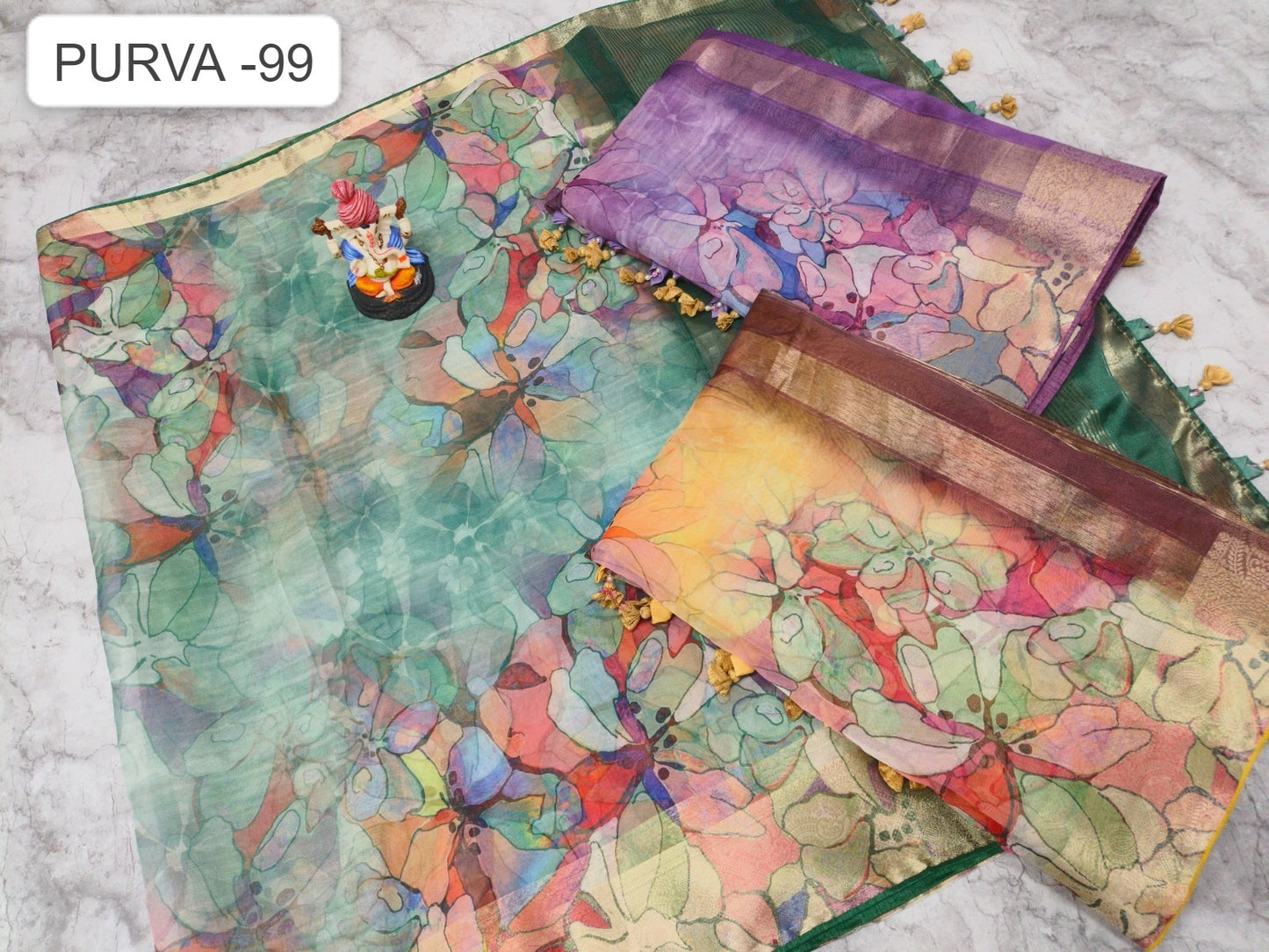 Purva 99 Kalpveli Organza Sarees