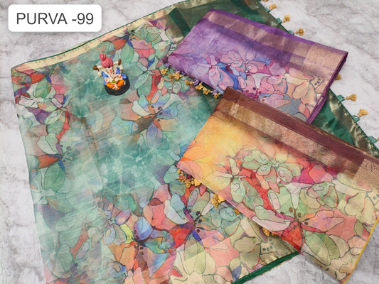 Purva 99 Kalpveli Organza Sarees