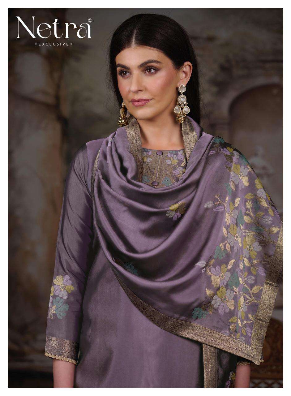 Purva Netra Woven Silk Pant Style Suits Supplier Ahmedabad