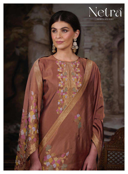 Purva Netra Woven Silk Pant Style Suits Supplier Ahmedabad