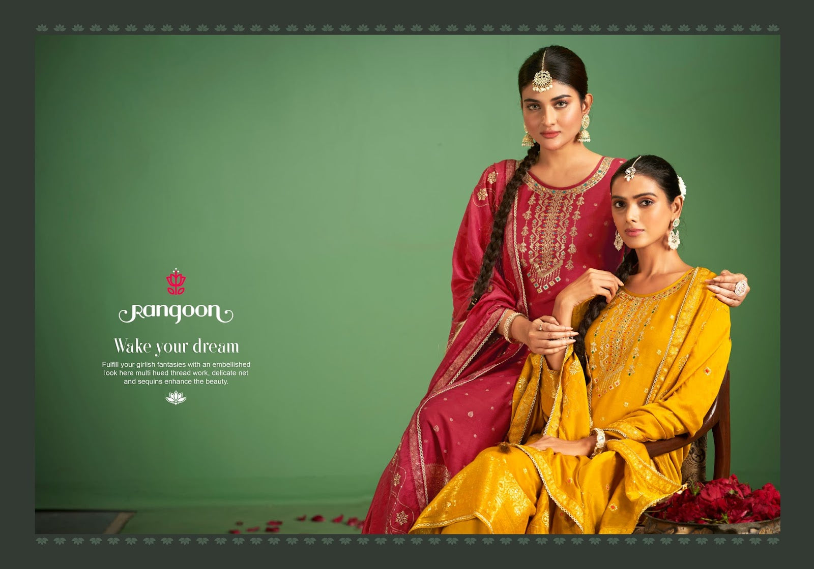 Purva Rangoon Muslin Jacquard Readymade Plazzo Style Suits Supplier Gujarat